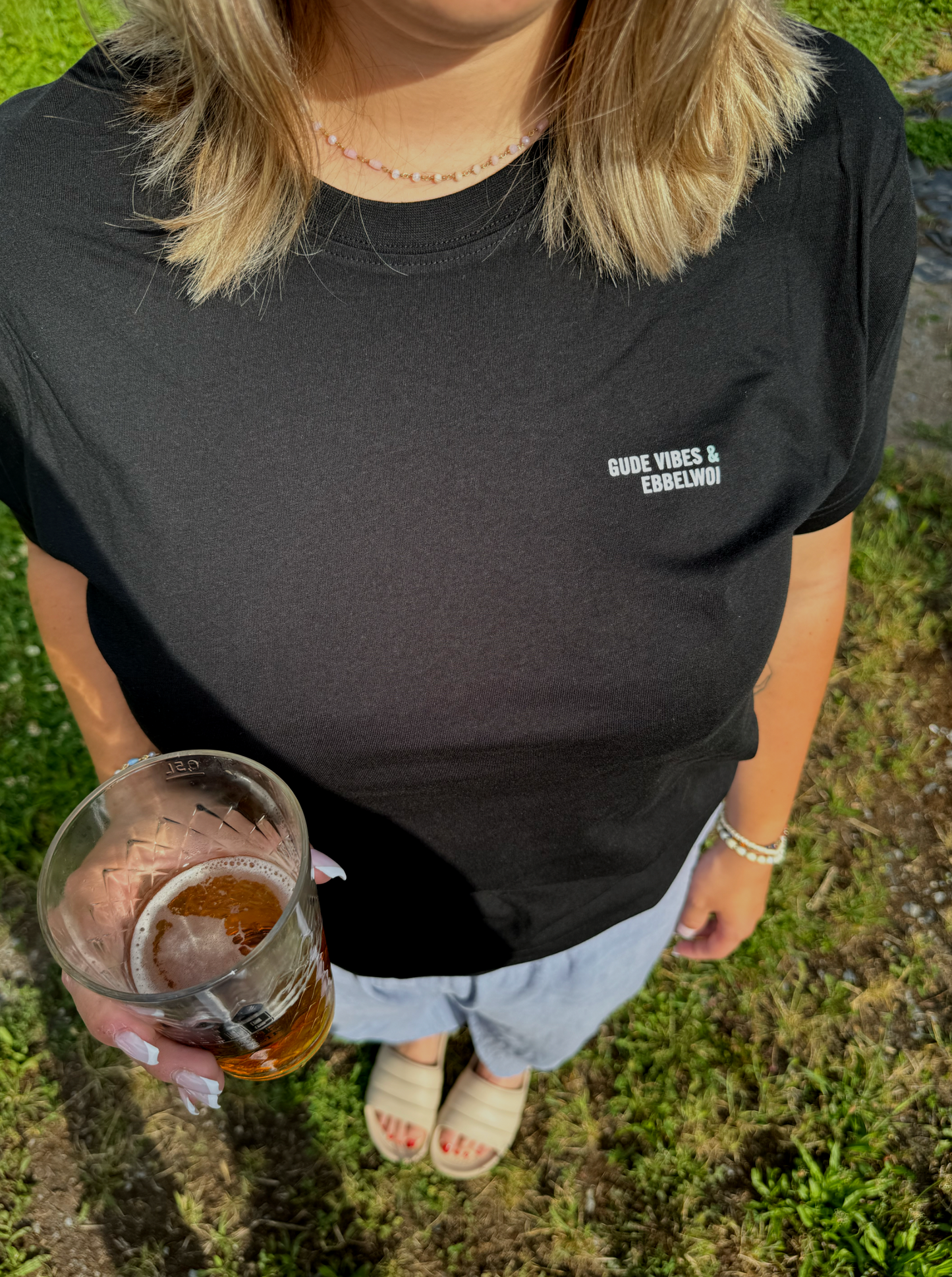GUDE Vibes & Ebbelwoi - Shirt, schwarz