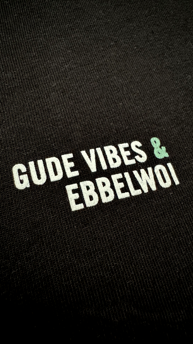 GUDE Vibes & Ebbelwoi - Shirt, schwarz