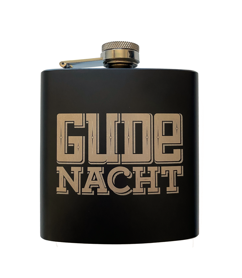 GUDE Nacht - Flachmann, schwarz