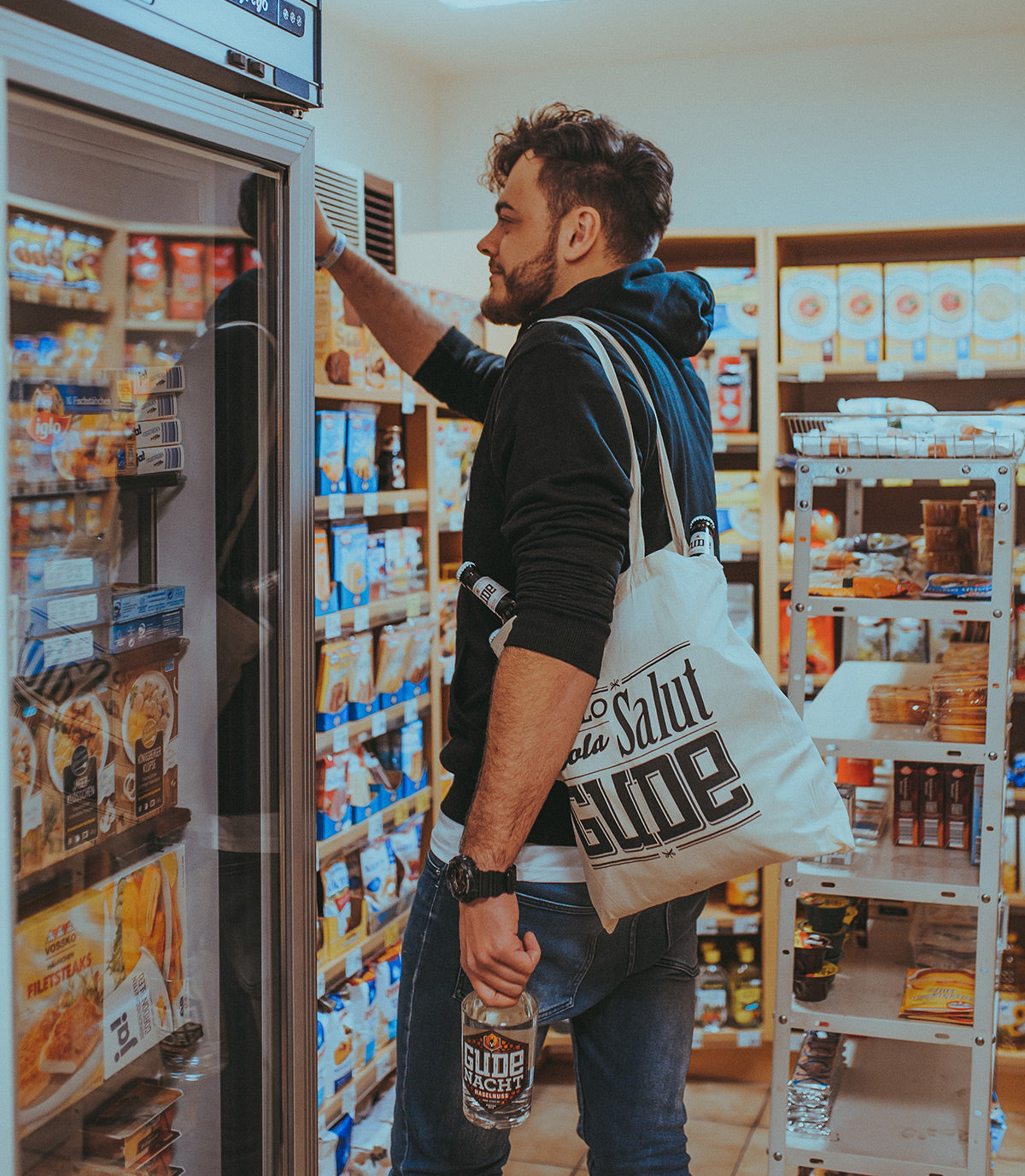 Hello, Hola, Salut, GUDE – Tasche, natur