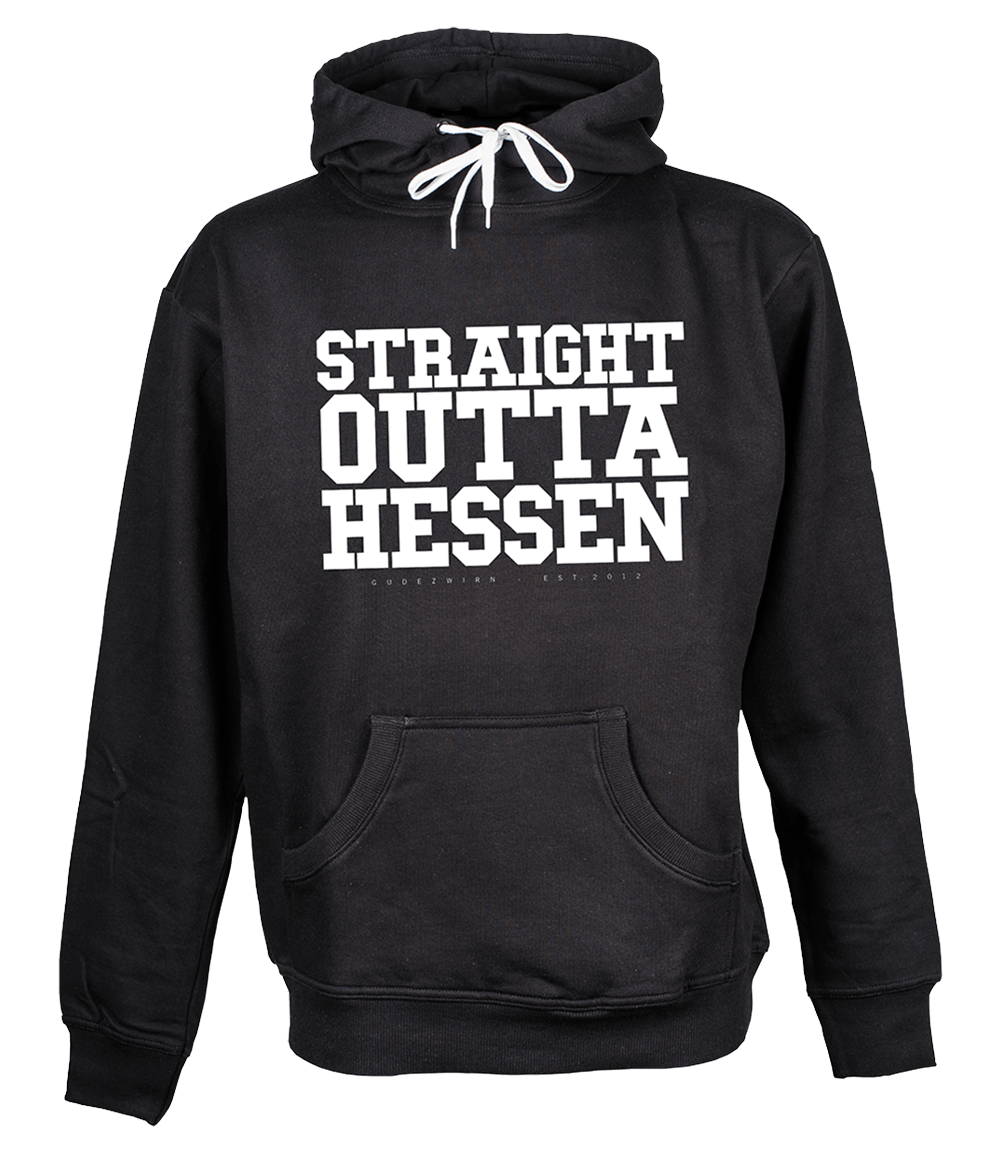 Straight Outta Hessen - Hoodie, schwarz