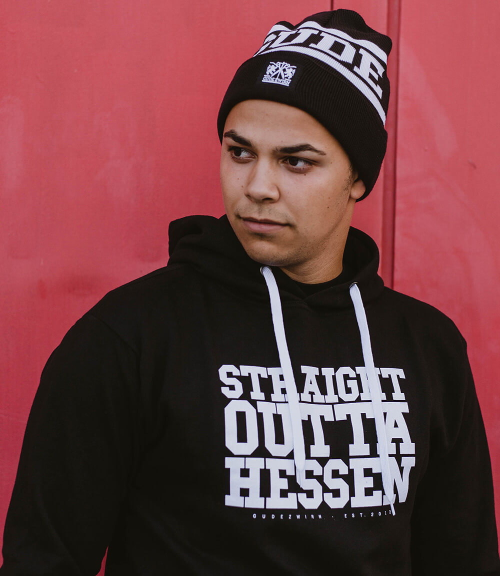 Straight Outta Hessen - Hoodie, schwarz