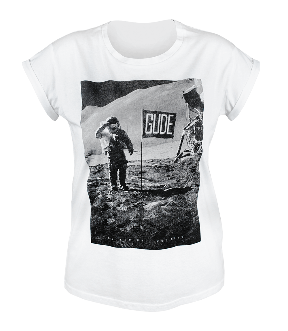 GUDE Mondlandung - Frauen Shirt, weiß