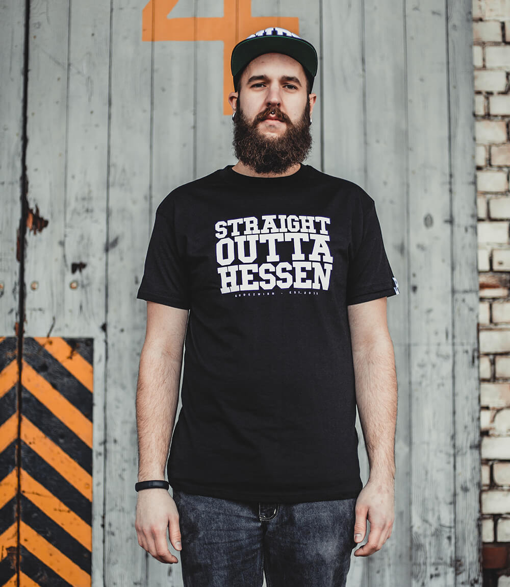 Straight Outta Hessen - Shirt, schwarz