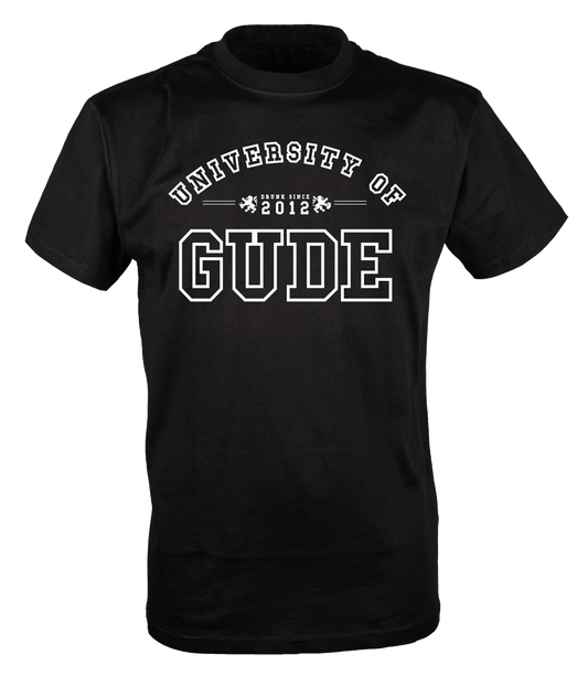GUDE University Retro - Shirt, schwarz