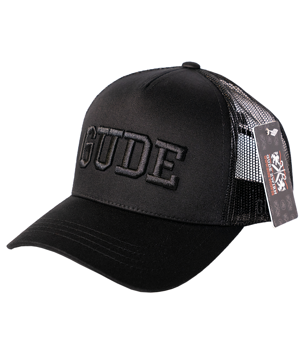 GUDE - Trucker Cap, schwarz auf schwarz