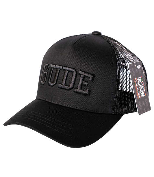 GUDE - Trucker Cap, schwarz auf schwarz