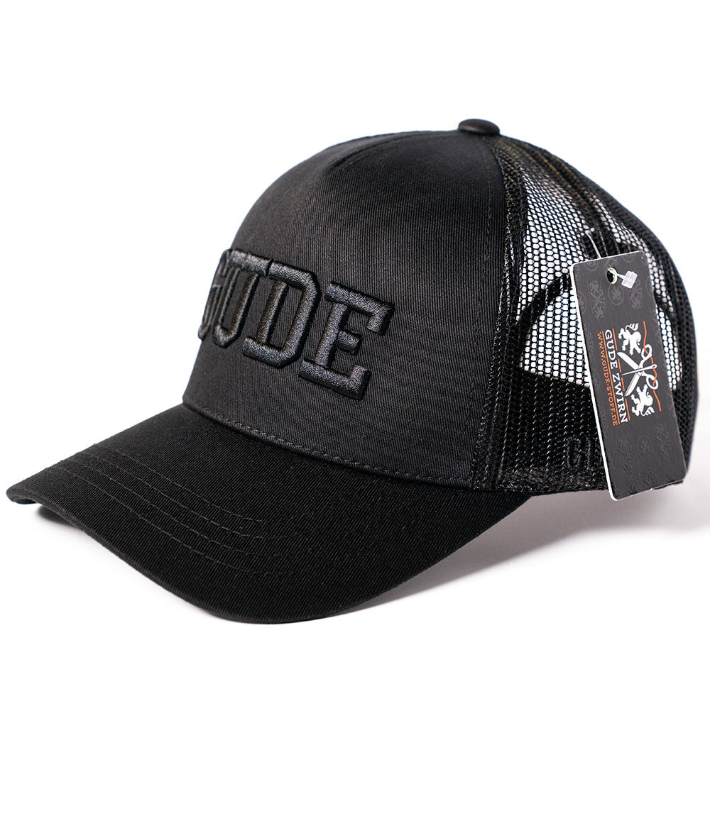 GUDE - Trucker Cap, schwarz auf schwarz