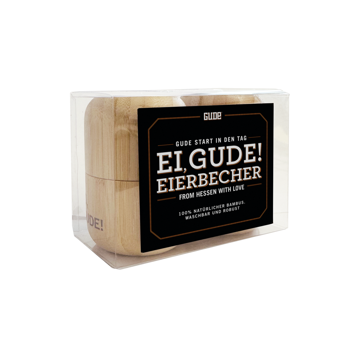 EI, GUDE! - 4er Set Eierbecher, Holz