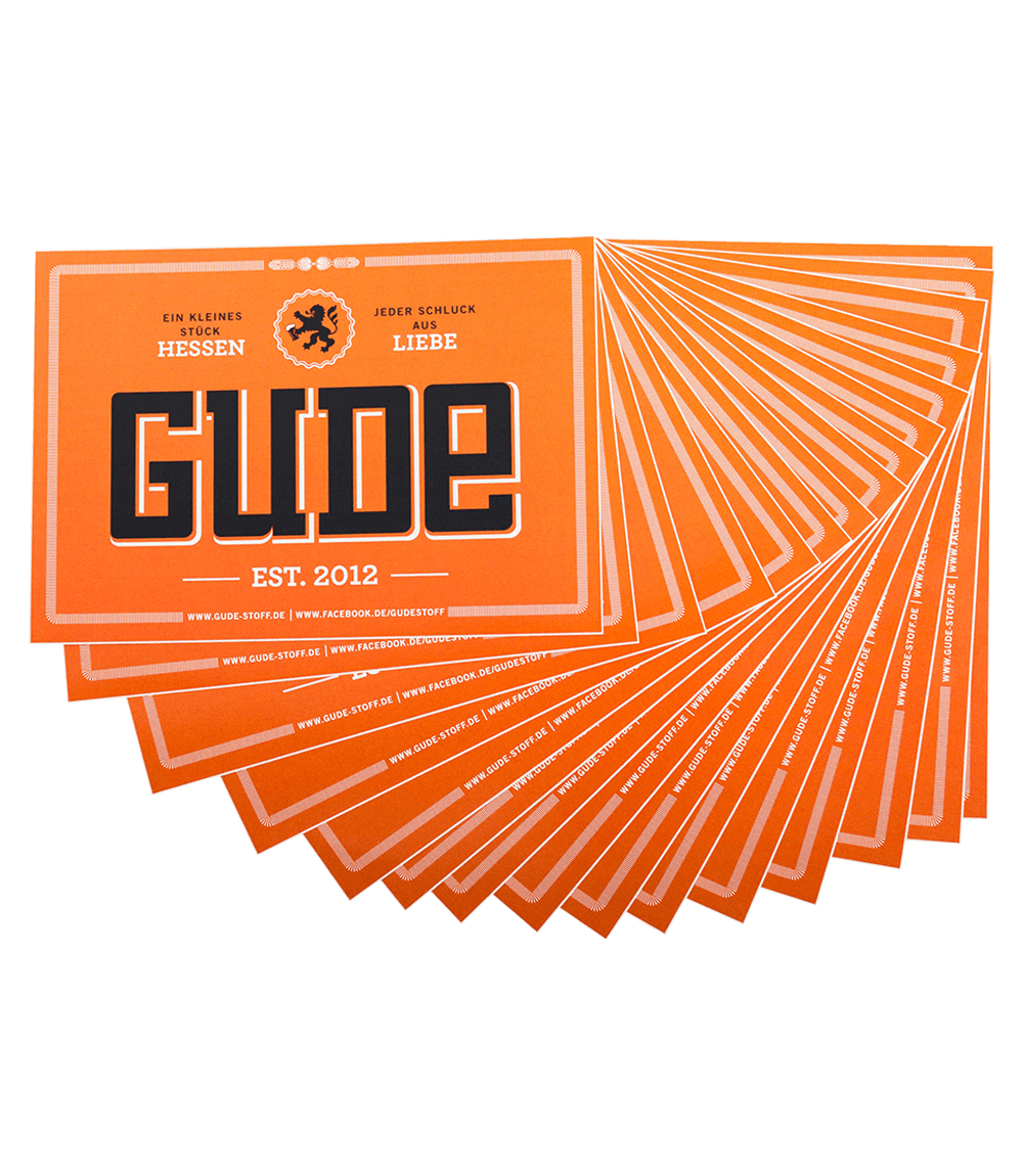 15x GUDE Logo – Sticker, orange