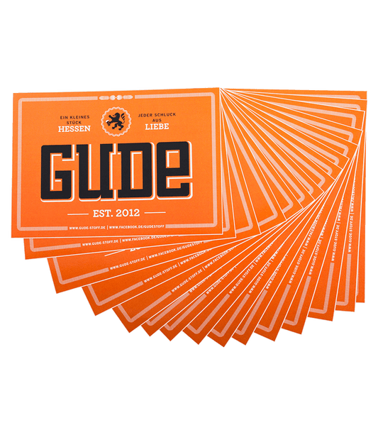 15x GUDE Logo – Sticker, orange