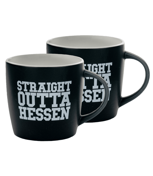 Straight Outta Hessen - 2x GUDE Tasse, schwarz