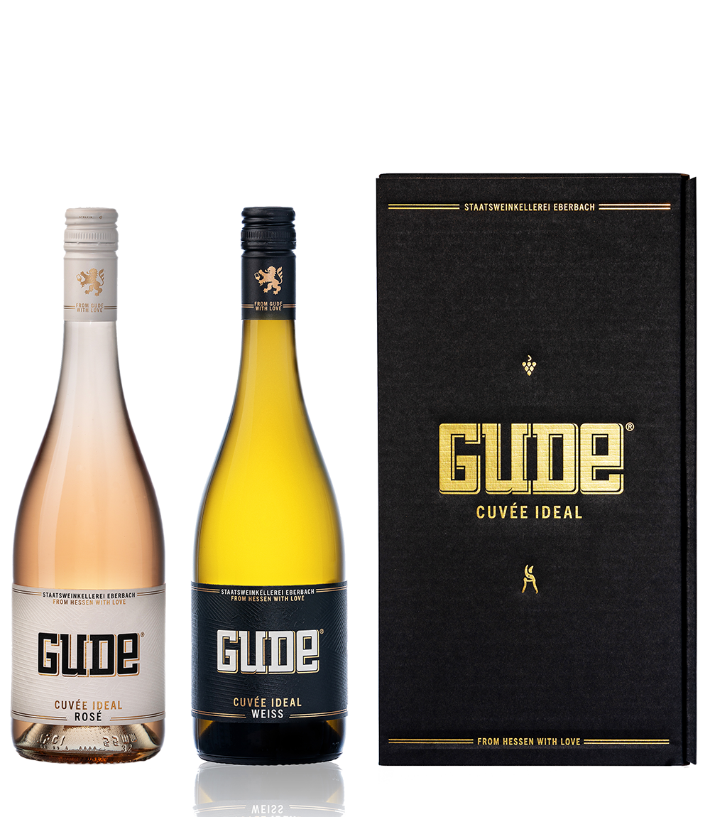 GUDE Rosé und Weiss Cuvée Ideal - 2er Mixkiste Geschenkset