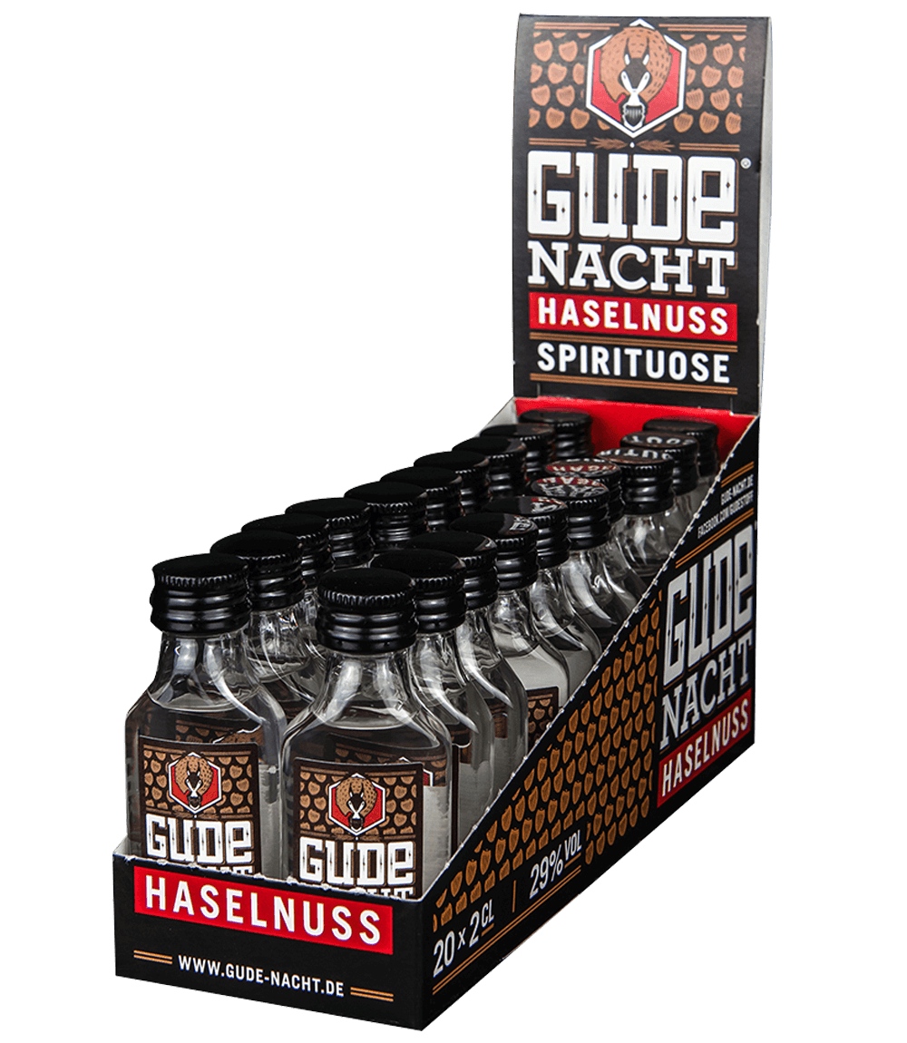 20x GUDE Nacht - Haselnuss PET-Shots – GUDE® - aus dem Herzen Europas