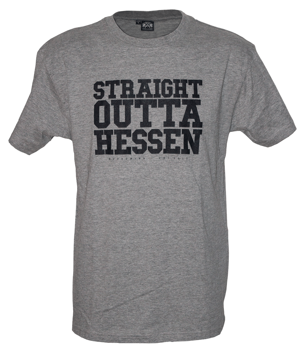 Straight Outta Hessen - Shirt, grau