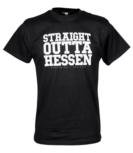 Straight Outta Hessen - Shirt, schwarz