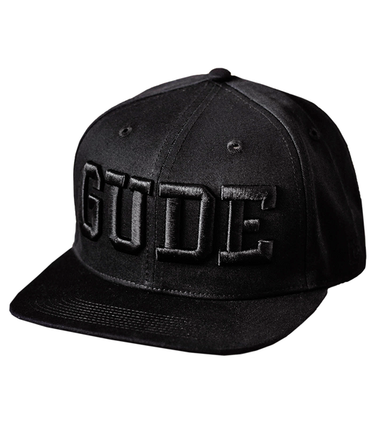 GUDE Cap - Snapback, schwarz auf schwarz